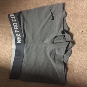 Grey Nike pro shorts